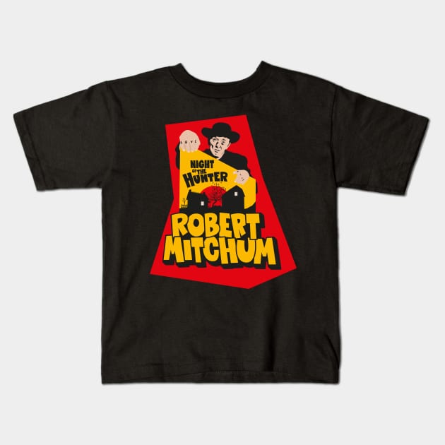 The Night of the Hunter- Robert Mitchum Kids T-Shirt by Boogosh